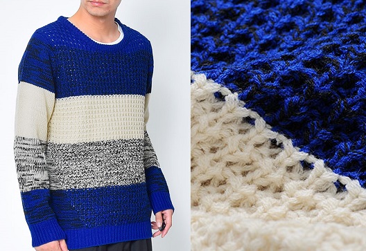 ワッフル編み
