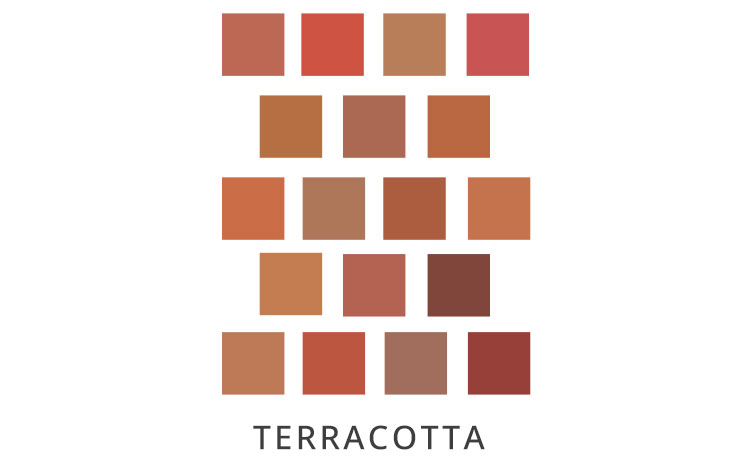 テラコッタのカラーチャート