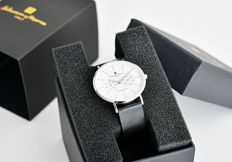 Salvatole Marra シンプル腕時計 本革ベルト/aa1548